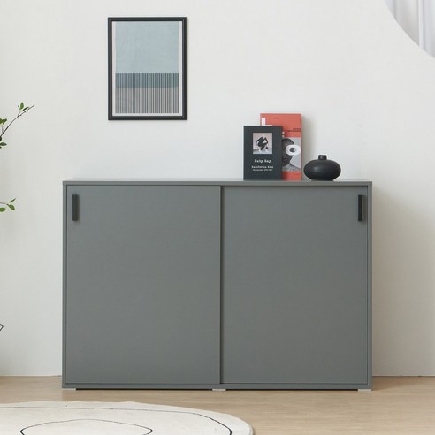 리빙톤이동식폴딩수납장 리빙톤이동식폴딩수납장 플레이너스 웨이브 베이직 수납장 1200 / 템바보드 수납장 / 키큰 수납장 / 높이 1100mm / 템파보드 알렉스 안방 다용도실 원룸 거실 정리 베란다 미닫이 슬라이드 수납장 800 1200, 그레이