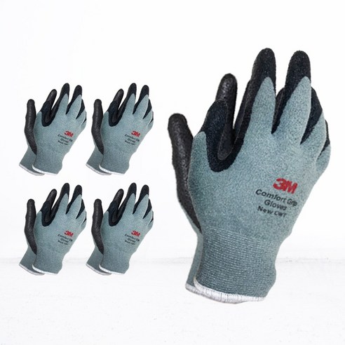 3M 컴포트그립 혹한기 기모 방한 안전 작업 장갑 5개입 / Comfort Grip Winter Napping Gloves 5pairs, 5개