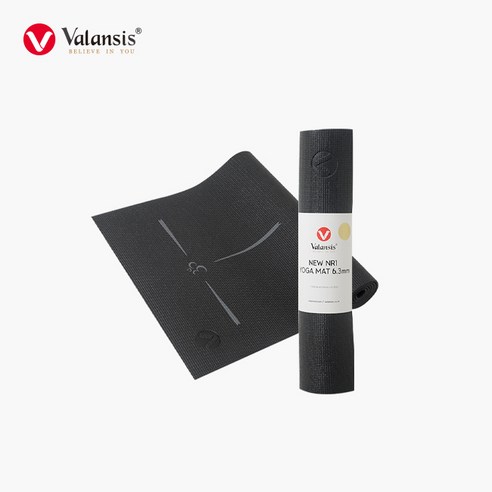 밸런시스 NEW NR1 요가매트, 블랙, 1개