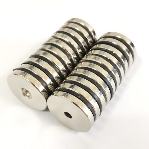 [제이스마그네트] D25x4T(6.5x4.2) 네오디움 원형사라자석, 5p세트 D25x4T(6.5x4.2)