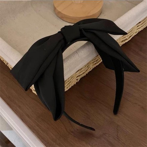 밋밋한 OOTD에 마침표를 찍다! 워더미 블랙 리본 헤어밴드 솔직 후기 왕리본머리띠