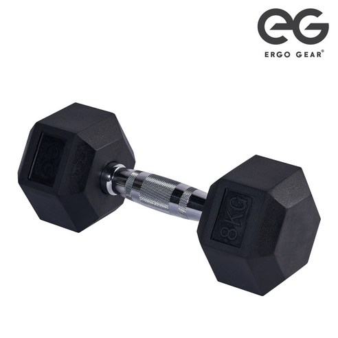 에르고기어 고무 육각아령, 8kg, 1개