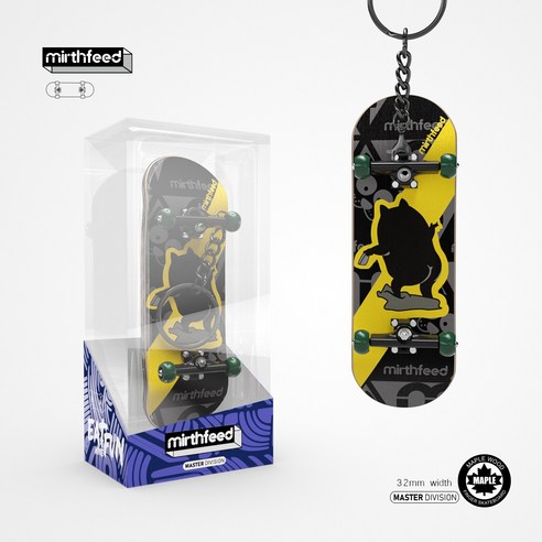 DIY 핑거 스케이트보드 / 미니 손가락 베어링 보드 Fingerboard skateboard, 99mm x 29mm (드라이브 포함), 키링2, 1개