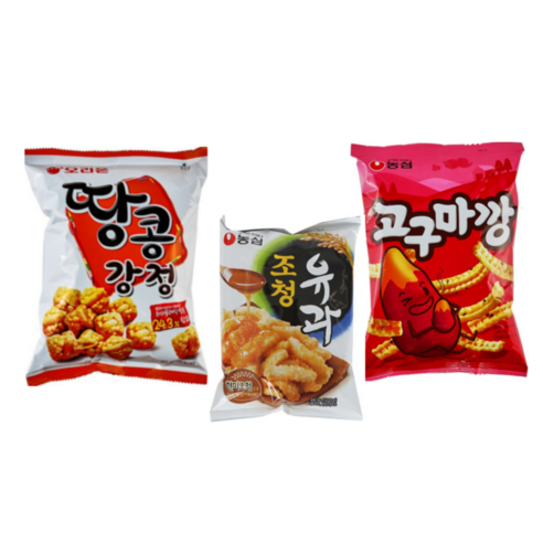 (간식/과자) 오리온 땅콩강정 / 고구마깡 / 조청유과, 상세설명, 1개