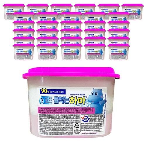 물먹는하마 옷장용 제습제, 300g, 32개