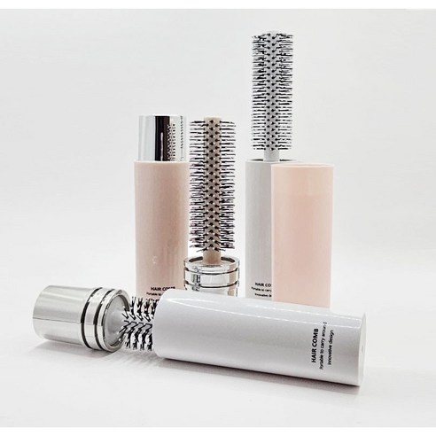 휴대용 헤어브러쉬 분리형 여행용 롤 드라이 빗, 화이트, 1개