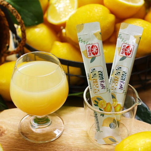 100% 레몬 착즙 리얼 톡톡 레몬즙 15mlX15포 2박스 (총 30포)