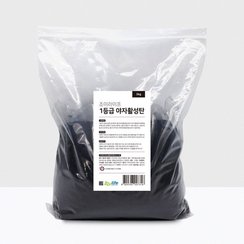 조이라이프 1등급 야자활성탄 활성탄 3kg, 1개 숯공기정화