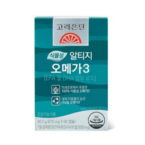 고려은단 식물성 알티지 오메가3 668mg 30캡슐/mj, 1개, 30캡슐