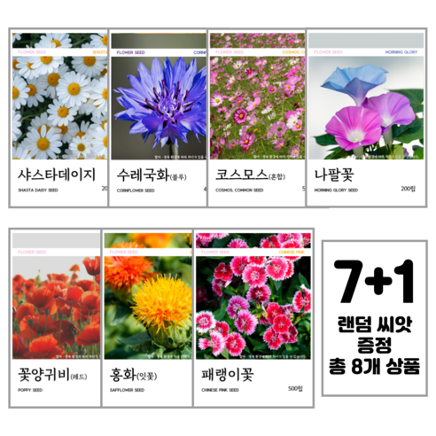 꽃씨 7종 모음, 8개