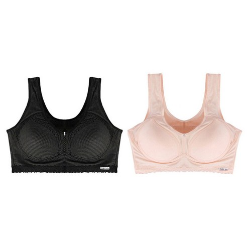 인견 노와이어 몰드 스포츠브라 2매입 L~3XL