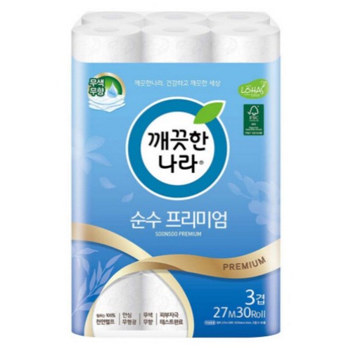 순수 프리미엄 화장지 3겹 27m 30롤 X 2, 상세페이지 참조, 상세페이지 참조 깨끗한나라순수프리미엄 Best Top5 순수 프리미엄 화장지 3겹 27m 30롤 X 2, 상세페이지 참조, 상세페이지 참조 깨끗한나라순수프리미엄 Best Top5