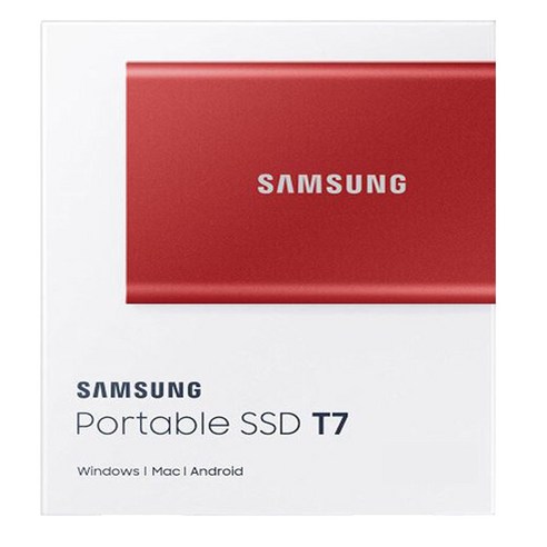 삼성 직수입정품 Portable SSD T7 1TB 2TB, 레드