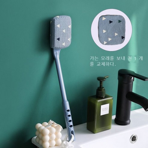 때밀이 신기 목욕 닦다 등 긴 손잡이 강력 밀다 진흙 구애받지 않다 때밀이 수건 여자 등 목욕 솔 때밀이 신기량 대종우 핑크 굵은 모래 (대치포), 신형 블루 삼각 모래 (천 교체)