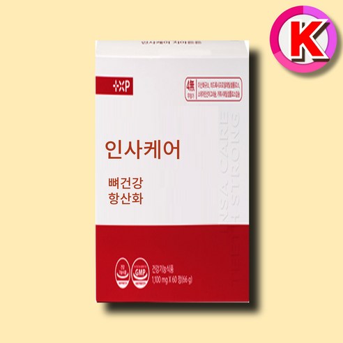 인사케어 치아 튼튼 치아건강 뼈건강 칼슘 영양제, 1개, 60정