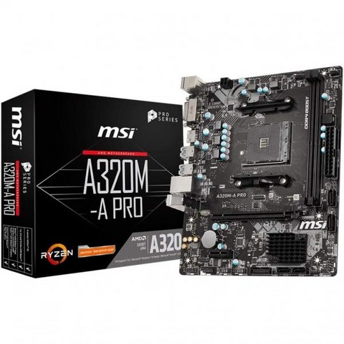 MSI A320MA pro 프로 AMD A320 AM4 마이크로 ATX DDR4SDRAM 마더보드