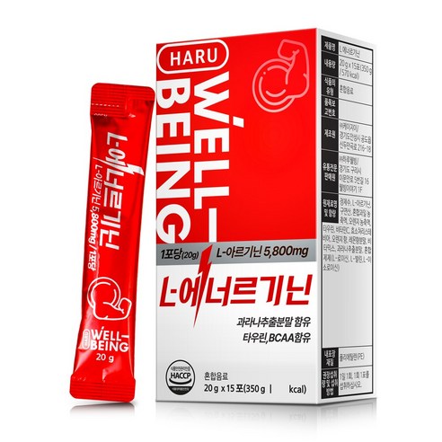 하루웰빙 L-에너르기닌 5800mg 20g x 15포, 1개