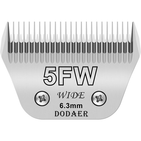 앤디스 탈부착 강아지 이발기 스테인레스 교체날 Andis/Oster A5/Wahl KM10 시리즈 호환용, 1개, 5FW(6.3mm)