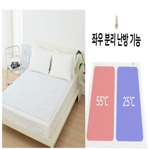 [핫뜨거] 일월 프리미엄 카본 텐셀 모달원단 분리난방 7중 안전 탄소섬유매트, 더블(140x180cm)