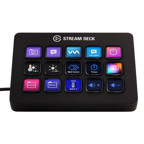 엘가토 Stream Deck MK.2 스트림 덱 15버튼 외장형 영상편집보드 (블랙 or 화이트) / 공식대리점, Black