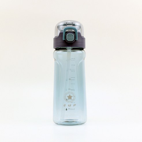 1000ML 대용량 플라스틱 운동 물컵 넘어짐 방지 휴대용 간편 휴대용 우주컵 남녀 공용 주전자, 청색, 600ML
