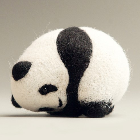 Kudos 실패없는 DIY 양모펠트 판다 인형 풀패키지 베이스 포함, 05, 1세트
