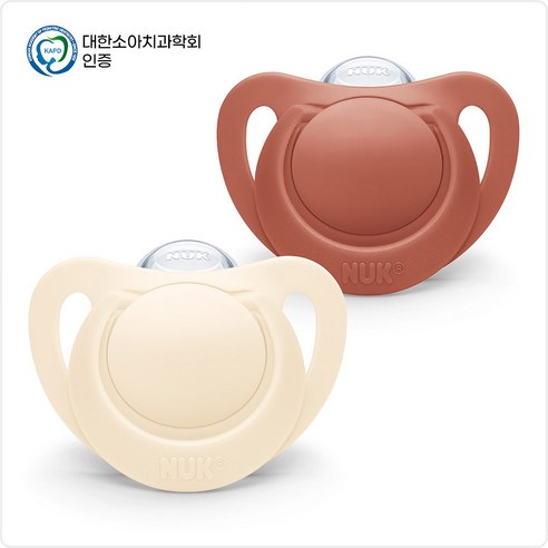 누크 For네이처 노리개젖꼭지 쪽쪽이 2개입 모음, 1개