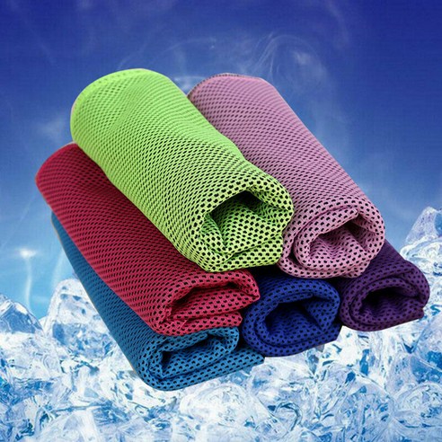 Cooling Microfiber Towel Sports Running Bath Gym Quick Dry Towel Travel Outdoor 냉각 마이크로 화이버 타월 스포츠 욕, 라이트 블루