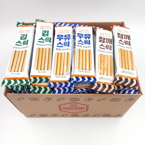 키즈웰 우유스틱 김스틱 참깨스틱 3종 간식 리뷰