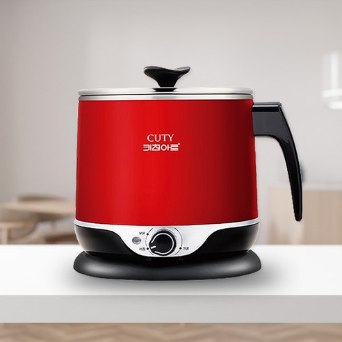 키친아트 휴대용 라면포트 KA-D04, 멀티커, 무선 전기냄비 포트 – 여행 및 캠핑용 캠핑전기포트