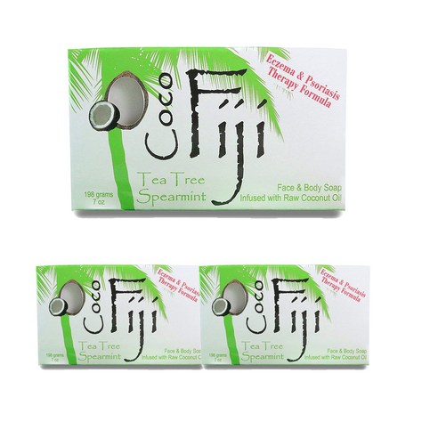 오가닉피지 페이스 앤드 바디 코코넛 오일 솝, Spearmint Cconut, 3개