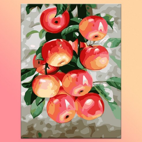 Rakumin DIY명화그리기 유화 세트 풍경화 선물 40 x 50cm, 10-금전을 부르는 홍과, 1개