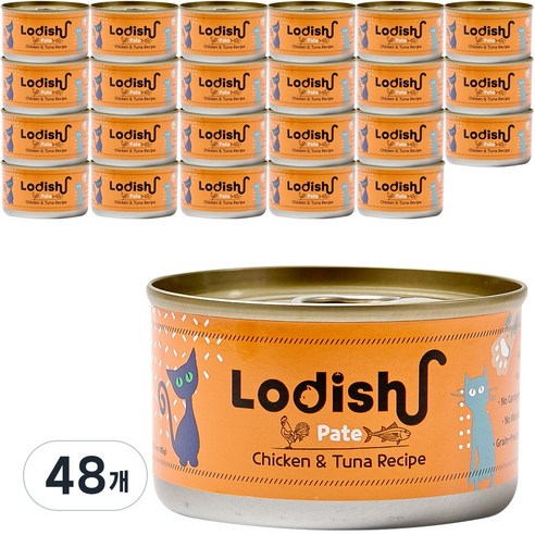 로디시 고양이 습식사료 주식캔, 48개, 파테 치킨&참치, 85g