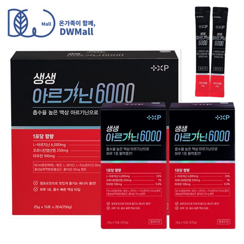 고함량 아르기닌 6000 활력 게이지 리부트 높이는 액상 스틱, 1박스, 30정
