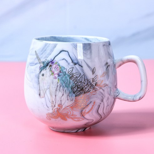 [SW] 플라밍고 커피 머그잔 세라믹 머그잔 여행 컵 귀여운 고양이 발 Ins 72*85mm H1215, U0411Grey