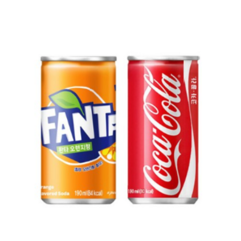 코카콜라 190ml(15개) + 환타오렌지190ml(15개) = 30개 탄산음료, 1세트, 190ml