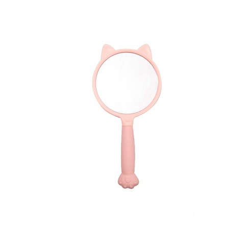 순수하랑 휴대용 고양이발 메이크업 손거울 로즈핑크, 2개