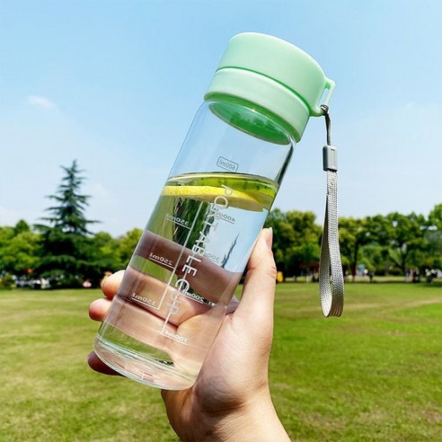 유리 컵 남녀 저울 컵, 투명한 녹색 * 600ml, 컵 컵 브러시