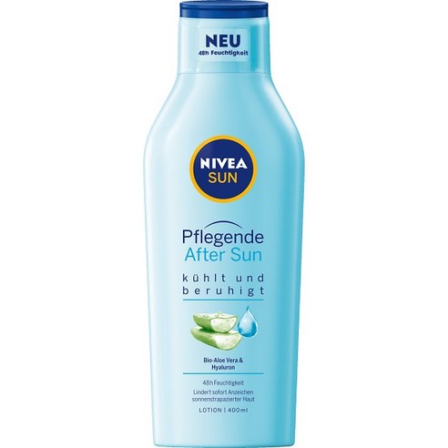 독일 니베아 NIVEA 썬 너리싱 애프터 썬 알로에베라 히알루론산 로션, 1개, 400ml 아기아토피입욕제