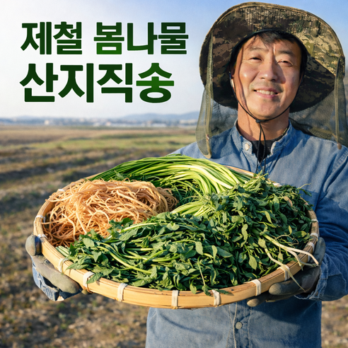 국내산 데친 세발나물 400g 1kg, 400g, 1개