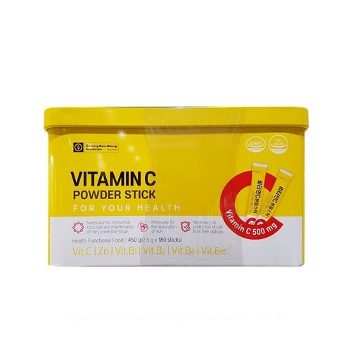 종근당 비타민C 분말스틱 2.5g x 180포 아연 코스트코, 450g, 1개