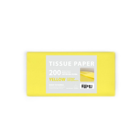 PaperPhant 다용도 Color 색화지 4절 (Tissue Paper), 옐로우, 200매