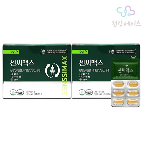 기억력 혈행 개선 셀렌 은행잎추출물 영양제 셀레늄 항산화제, 2개, 60정
