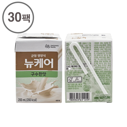 뉴케어 구수한맛 완전균형영양식 200ml (빨대형), 30개