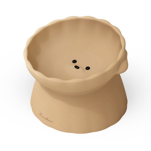 루나베어 실리콘 식기 강아지 고양이 밥그릇, 1개, 브라운
