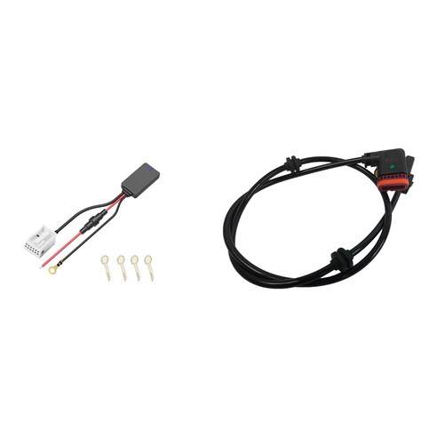 AFBEST 12Pin 12V Bluetooth 어댑터 Aux 케이블, 검정