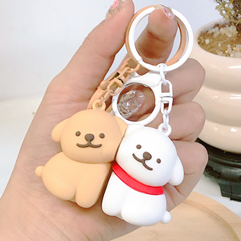 소중한 순간을 담은 포옹 강아지 키링