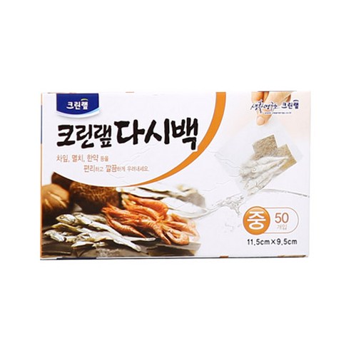 크린랩 다시백 요리국물 차잎 한약재 깔끔하게~(중), 중(M), 50매입, 3개