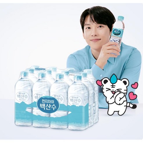 농심 백산수 무라벨, 1L, 12개