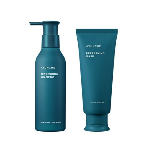 두피케어 아윤채 리프레싱 헤어케어 2종 세트 (샴푸 350g+ 마스크 200ml), 옵션1, 1개